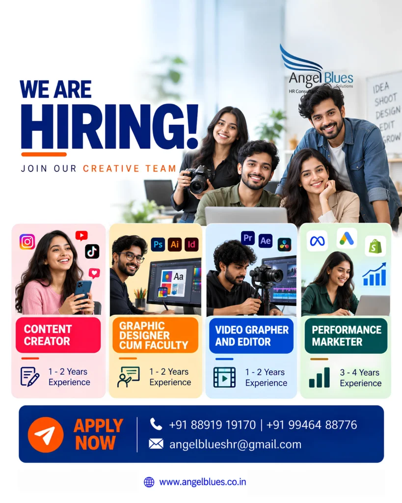 angel-blues-kozhikode-multiple-job-openings-content-creator-graphic-designer-video-editor-performance-marketer